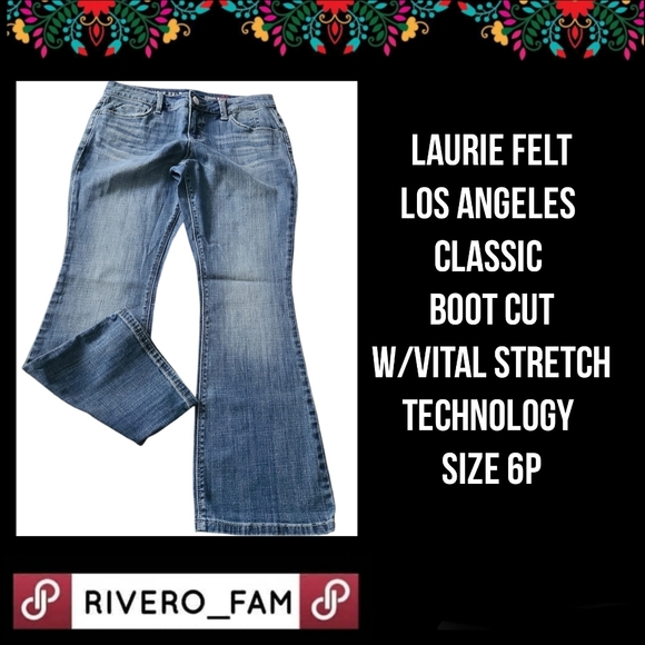 LAURIE FELT |LOS ANGELES | CLASSIC BOOT CUT |W/VITAL STRETCH TECHNOLOGY| SIZE 6P - Picture 1 of 16